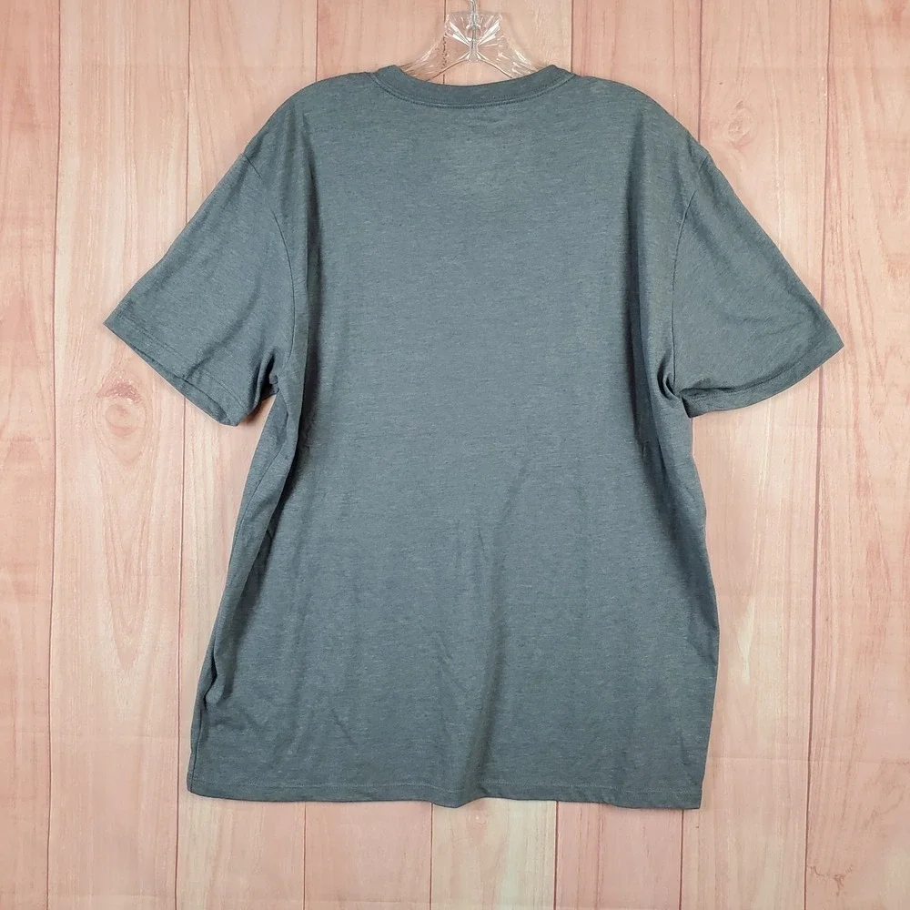 The North Face Mens Shirt Sz Large Gray Cotton Crew Neck Short Sleeve Pullover